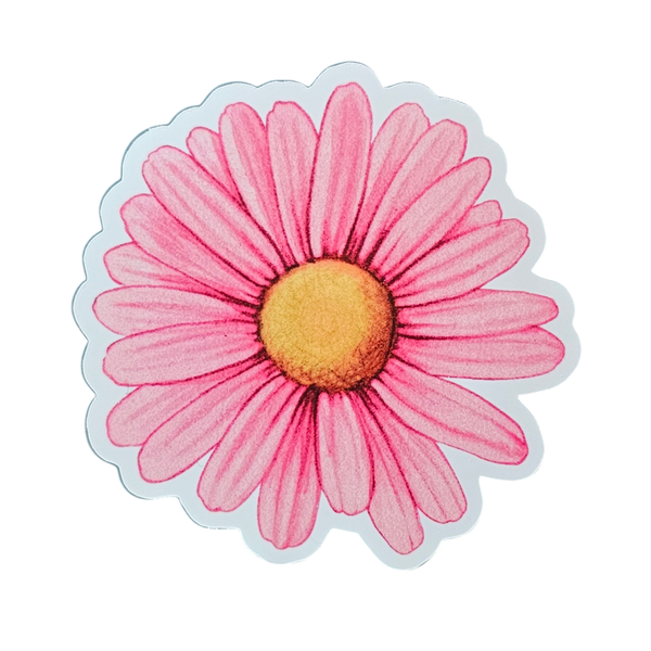 Pink Gerber Daisy - Chaos Sticker