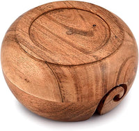 Yarn Bowl - SAMHITA Acacia Wood (6" x 6" x 3'')