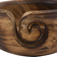 Yarn Bowl - Wooden Flared Top - (6" x 3")