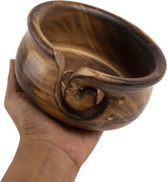 Yarn Bowl - Wooden Flared Top - (6" x 3")