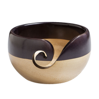 Yarn Bowl - Two Tone Black Maplewood