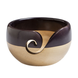 Yarn Bowl - Two Tone Black Maplewood