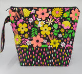 Neon Flowers - Project Bag - Medium